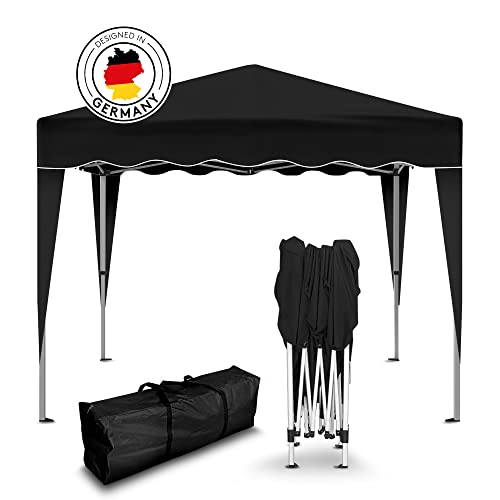 Kronenburg Pawilon składany wodoszczelny, wymiary dachu 3 x 3 m, ochrona UV 50 + pawilon w kolorze czarnym