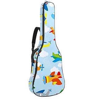 Pleine Taille Guitare Gig Sac Étanche Guitare Carry Case avec Bandoulière Réglable Mignon Dessin Animé Plantes Dessinées… - Les Beatles, Paul McCartney, John Lennon, RIngo Starr, George Harrison