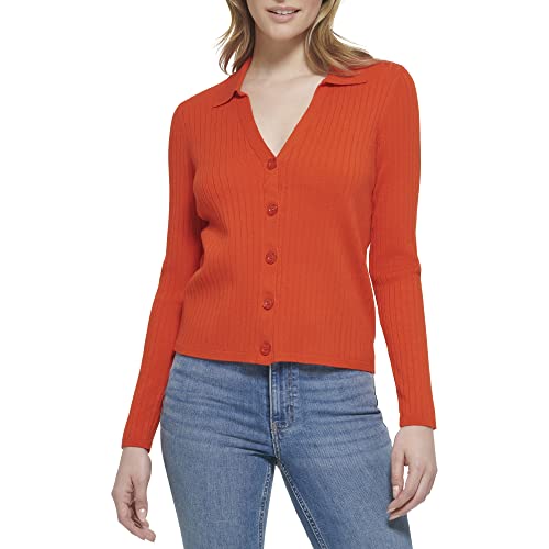 Image of Calvin Klein Women's Rib Cardi Button Front