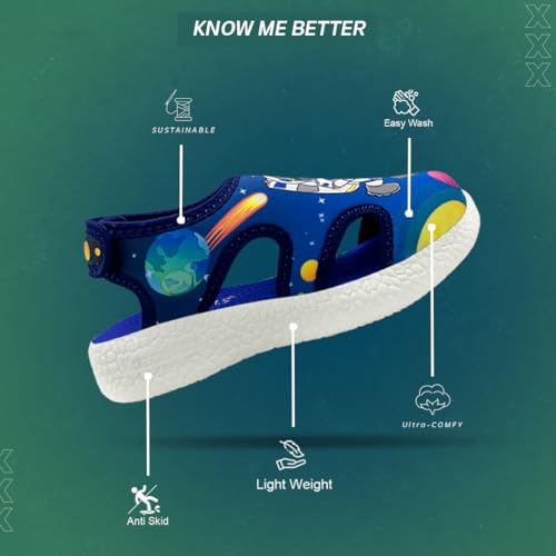 Image of KazarMax Kids Boys and Girls Lightweight | comfort | Easy Slip-On | Breathable | Printed Sandal