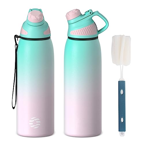 Fjbottle Botella Agua Acero Inoxidable con Tapa Magnética 1L, 800ml, 600ml, 400ml sin BPA...