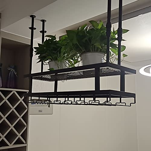 Étagère de plafond support de verre à vin suspendu réglable 47 59 - 5
