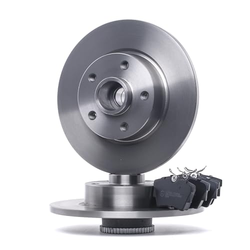 2x BREMSSCHEIBEN mit ABS-Ring, Radlager + BREMSBELÄGE HINTEN