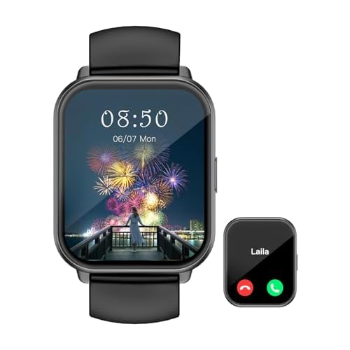 ASIAMENG - Reloj Inteligente para Mujer, Hombre, Bluetooth, para Android, iOS, podómetro, Reloj Deportivo y Seguimiento de Actividad, Reloj Inteligente, Impermeable, IP68 Menstrual, Control de música