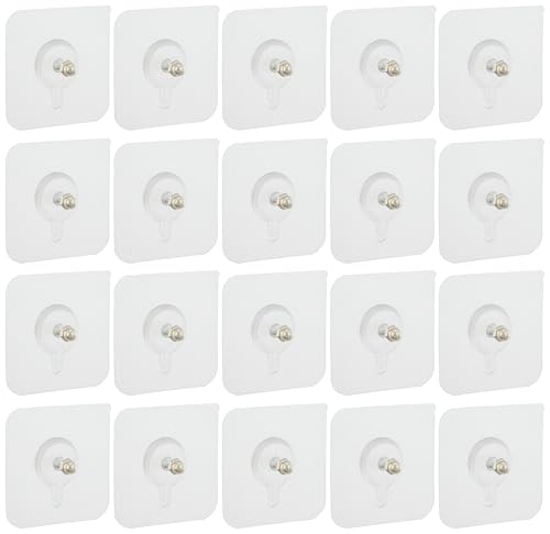 Amazon Brand - Solimo Heavy-Duty Adhesive Wall Nail Hooks | for Hanging Clothes, Hats, Keys, and More | Bathroom & Bedroom Hooks (Pack of 20) (B0D7CPMLNF) Amazon Price History, Amazon Price Tracker