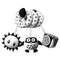 Aolso Jouet Spirale Poussette – Animaux Suspendus Doux, Activité Sensorielle Pour Bébé (Siège Auto/Lit)