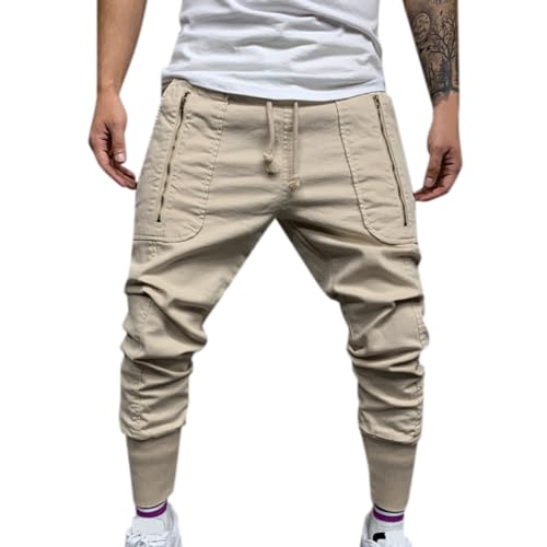 Pantalon cargo homme avec poches style militaire et coupe trekking décontractée