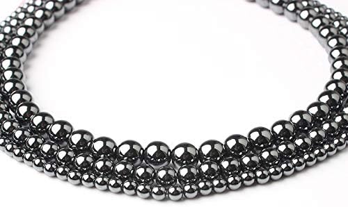 Calvas 3-12mm Fashion Natural Magnetite Energy Loose Beads Suitable for DIY Men and Women's Bracelet Necklace Jewelry Accessories - (Color: Magnetite, Item Diameter: 12mm 32beads)