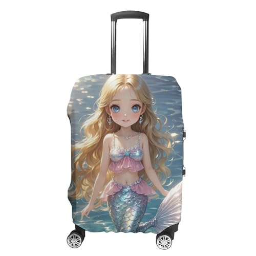 Mermaid Suitcase Covers Luggage Protector - Travel Elastic Baggage Case Protective, Washable Anti-scratch Large Suit Case Cover for Suitcases Fits 19-32 Inch Luggages S