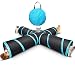 Myguru Cat Tunnel, Upgraded Collapsible 4 Way Crinkle Cat Toy Tube with Storage Bag & Catnip Toys for Large Cats,Dogs,Rabbits,Indoor/Outdoor Use (Large Size)