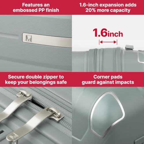 LEGEND WALKER LW 5304 VITA hardshell Expansion security zipper Spinner Luggage3