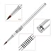 Accmor 3D Nail Art Brush for Acrylic Powder, Kolinsky Acrylic Nail Brush, Silver Metal with Non-Slip Handle (Size # 2)
