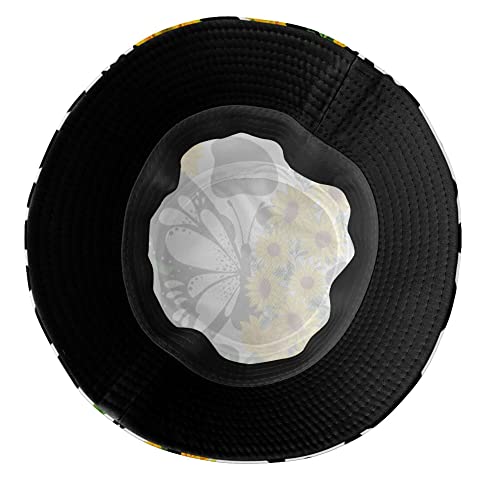 Image of Retro Jamaica Bucket Hat for Adult Fashion Doughnut Print Hat Travel Packable Sun Cap Outdoor Hat for Women and Men