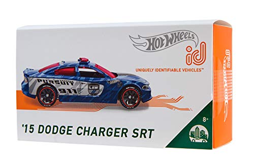 Hot Wheels id Dodge Charger Hellcat SRT Car with Built-in NFC Chip, Unique Identification, 1/64 Scale, Toy for Child, Ages 8 and up, FXB32 Multi-Coloured