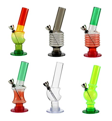 Budawi® Mini Acrylbong im Set mit Kleiner Pfeife und Messing Siebe (Wundertüte) – Bild 3