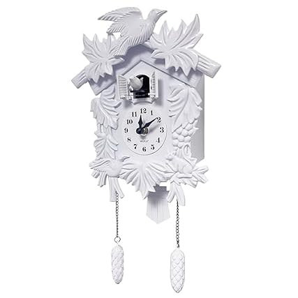WALPLUS Chiming Cuckoo Clocks for Wall Bird Singing Cuckoo Clock Volume Adjustable Coo Coo Clock