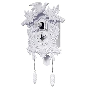 WALPLUS Elegante Weiße Kuckucksuhr