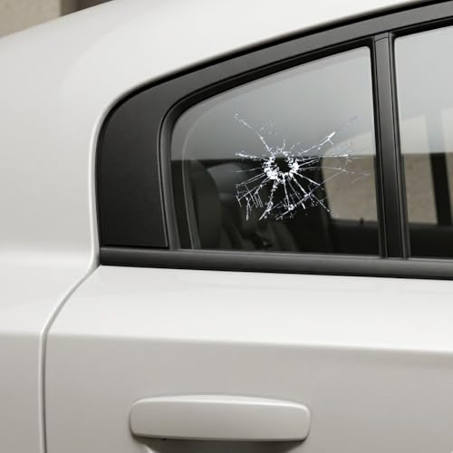 Image of Broken Glass Decal - 4 Pcs, 5.9 inch Waterproof Stickers for Cars, Trucks, Laptops, Walls