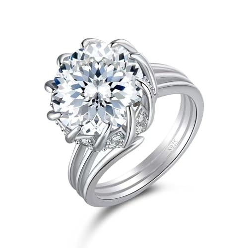 Bague moissanite femme 3 carats, le cadeau idéal en argent S925