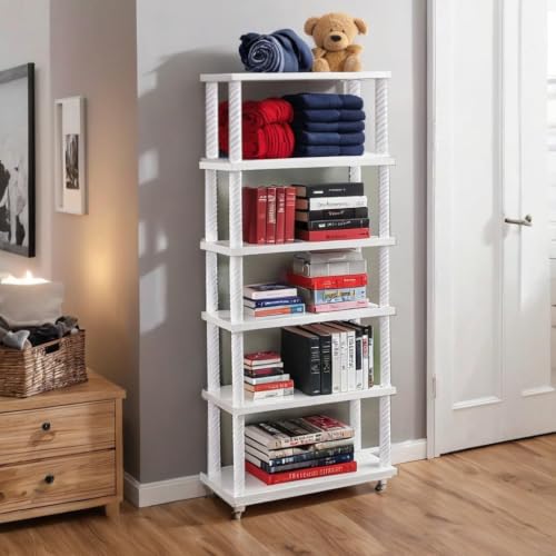 Image of YouCopia Book Self - 6 Layer Portable Book Shelf, Kids Books Racks for Home Plastic, Bookshelf for Home, Book Shelves, Book Stand, Book Organizer, Book Rack for Study Room