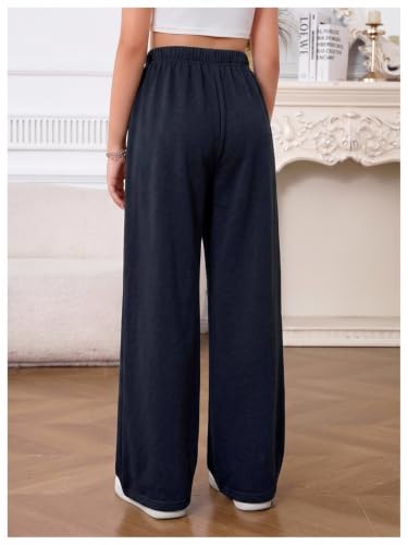 Image of SOLY HUX Girl's Wide Leg Sweatpants Loose Baggy Pants with Pockets