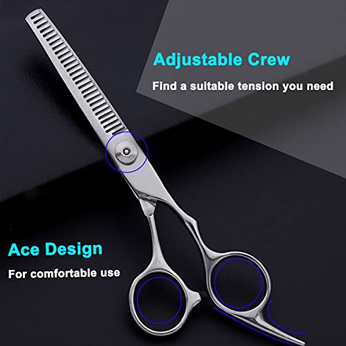 Image of Avenoir Hair Thinning Shears 6.7 Inch | Fine Adjustable Tension Screw, Includes Wipe Cloth, Stainless Steel, Durable and Sharp