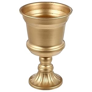 1 St Bloempot Urnen Plantenbak Gouden Urn Plantenbak Hoog Trompetvaas Middelpunten Tuin Plantenbak Urnen Bloem Gieter Metaal Garden Planter Kantoor Ijzer Vaas Houder Bloemen