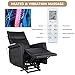 Electric Massage Chair, Motor Riser Recliner Lift Chair with Heat & 8 Point Vibration Massage Sofa, Ergonomic Lounge Leather Chair with Remote Side Pocket - Black