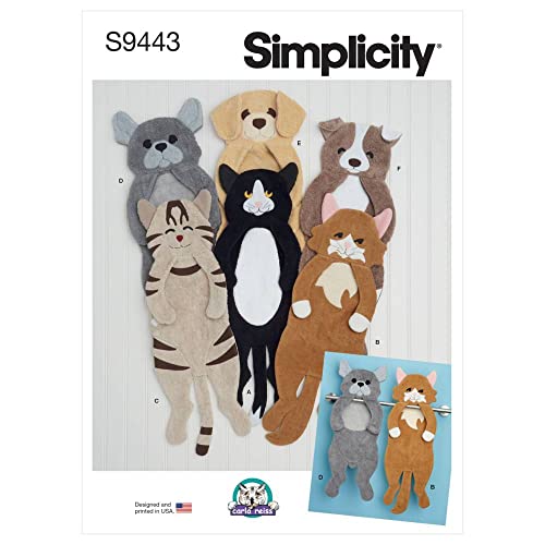 Simplicity Sewing Pattern S9443 Animal Towels, weiß