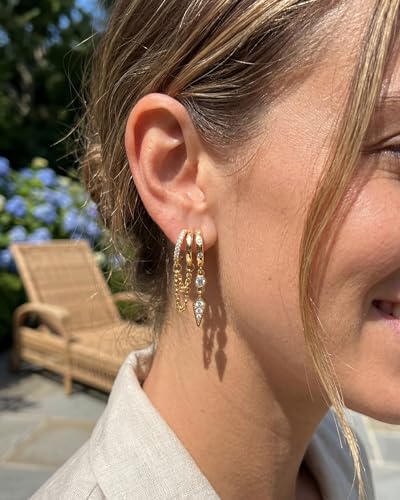 Gold Dangle Earrings DROPS TO - image 2