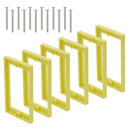 Image of 1 /4Inch Single Gang Receptacle Outlet Box Extenders,Yellow,Pack of 6