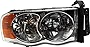 Evan Fischer Headlight Assembly Compatible with 2002-2005 Dodge Ram 1500/Ram 2500 Ram 3500 2003-2005 Halogen New Body Style Passenger Side
