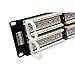 TRENDnet 48-Port Cat6 Unshielded Patch Panel, Wallmount or Rackmount, Compatible with Cat3,4,5,5e,6 Cabling, for Ethernet, Fast Ethernet, Gigabit Applications, Black, TC-P48C6
