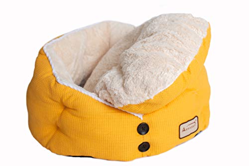 Armarkat Cat Bed Model C75Hmb/Mh Gold Waffle Texture Poly Blend And White, 22 X 18 X 14 #TOP2