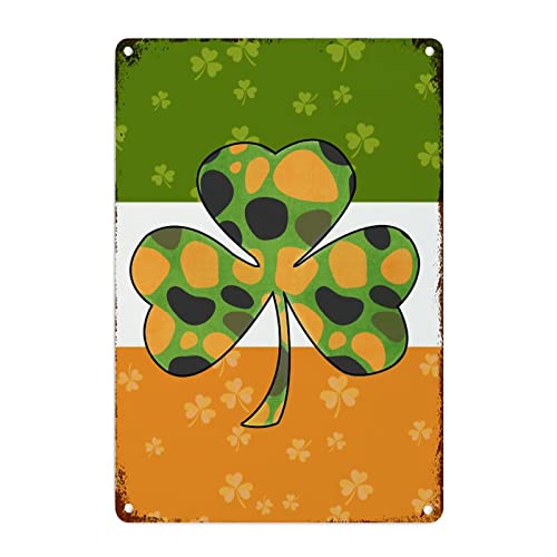 Panneau décoratif en aluminium trèfles de l'Irlande aux finitions soignées vert
