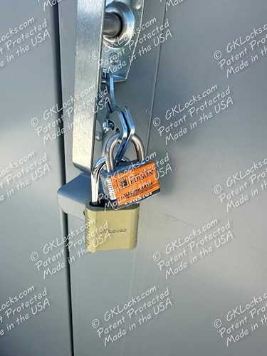 Image of Gate Keeper GM ELEC01 Multi User Shared Access Locking System, 2 Padlock Capacity Low Profile Hasp for Gates and Electrical Panels, Weather Resistant Steel, Industrial Grade Security, Made in USA