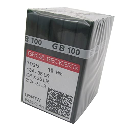 pfaff 1245 needles - ckpsms GROZ-BECKERT Needle in Clear Plastic Box- 100 Groz-Beckert 134-35LR, DPX35LR Leather Sewing Needles Compatible with/Replacement for PFAFF Brand & Adler Brand (20/125)