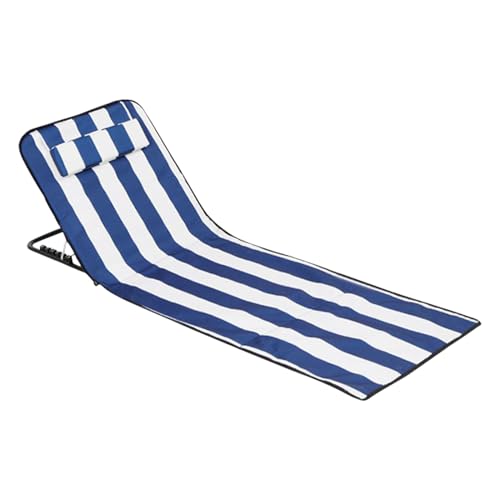 Chaise longue de plage avec appui-tête pour piscine et camping - 2