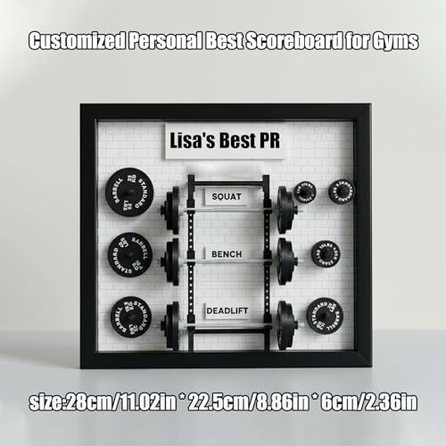 Tablero Personalizado Gym PR Mini Placas Pesas Decorativo miniatura 4