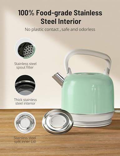 Hervidor eléctrico de agua 1500W acero inoxidable 2L miniatura 2