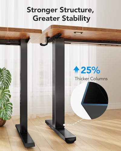 image for HUANUO 48 x 24 inch Electric Standing Desk, Height Adjustable Table wi
