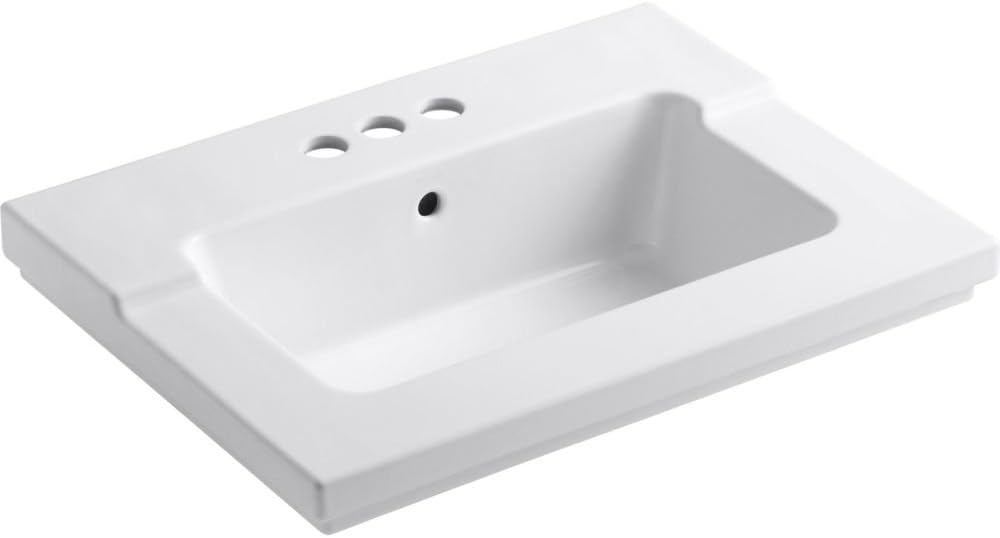 Kohler K-2979-4-0 1-Bowl Vanity Top Bath Sink White