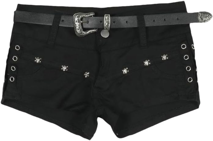 Black Low-Waist Shorts Women's Summer Versatile Slimming Tight Hip Hot Shorts