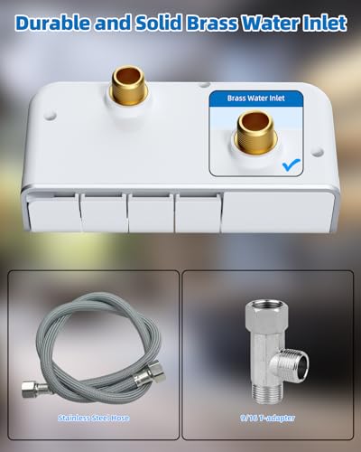 Image of Hibbent 2 Pack Bidet Attachment for Toilet, Non-Electric Dual Nozzle for Frontal & Rear Wash, Adjustable Water Pressure Control, Fresh Water Bidet Toilet Seat, Self Cleaning Water Sprayer, Chrome