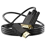 Omivine 1080P HDMI to VGA cable 2M, Gold Plated HDMI (In) to VGA (Out) One-Way Data Transmission Compatible with Raspberry Pi, Roku, computer, desktop, laptop, PC, monitor, projector, HDTV - Image 7