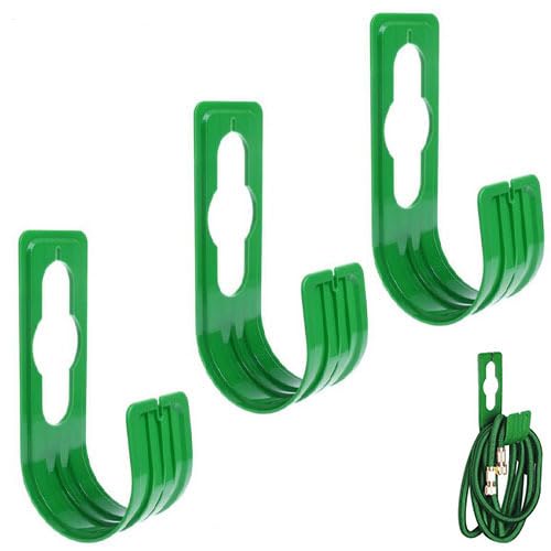 3 supporti per tubo da giardino, supporto da parete per tubo da giardino, supporto per tubo da giardino, per organizer per tubi di irrigazione, conservazione di cavi di prolunga per montaggio a parete