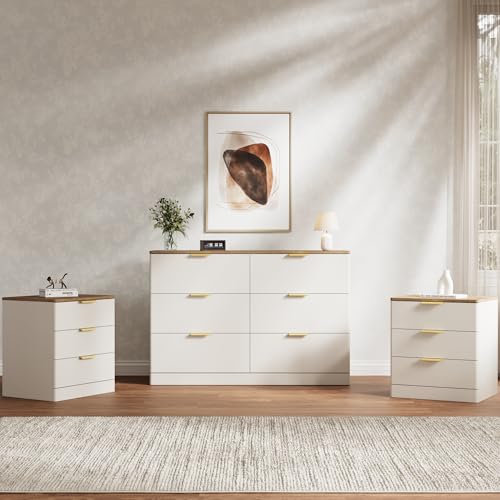 Now Mais 3 Pieces of Dresser and Nightstand Set,47.2" Width