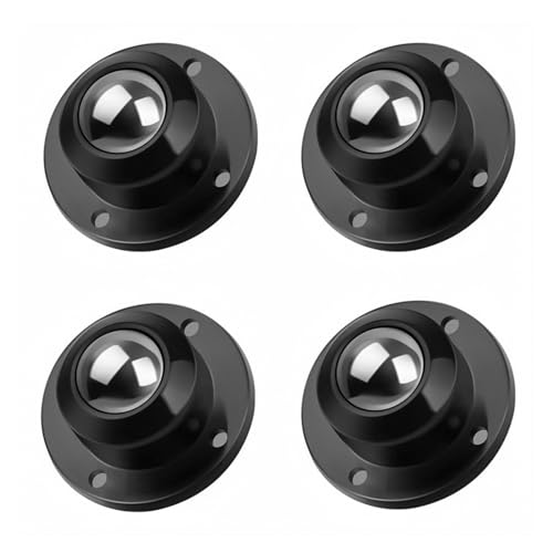Image of HASTHIP 4pcs Caster Wheel Self Adhesive Caster Wheel 360 Swivel Wheels for Furniture, Small Appliance, DIY Modification Moving Table Heavy Duty Caster Wheels 200Kg Loading Capacity, Black