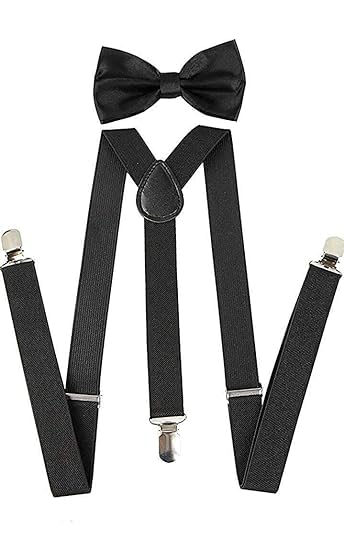 bow tie house Adjustable Elastic Y Back Style Suspenders for Men,wonmen,Boys, Girls (black)-picture-52
