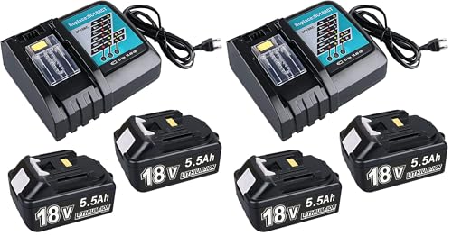 Batterie 18V pour Makita BL1850 lot de 2 pour travaux et rénovation